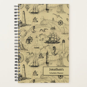 Vintager Personalisierter Wochenplan Planer