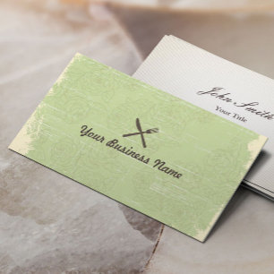 Vintager persönlicher Kochs-Blumenmuster-Catering Visitenkarte