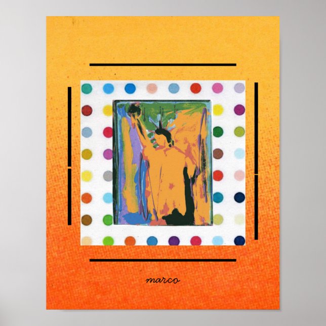 Vintager Peter Max Stil Freiheitsstatue Poster (Vorne)