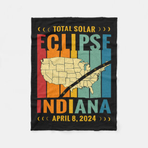 Vintager Pfad des Totality Solar Eclipse 8. April  Fleecedecke