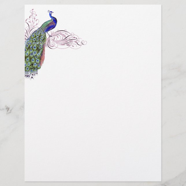 Vintager Pfau (Vorderseite)