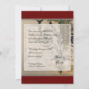 Vintager Pfau 6 - Save the Date