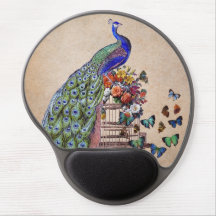 Vintager Pfau auf Käfig