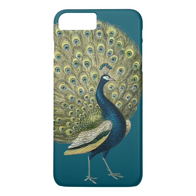 Vintager Pfau Case-Mate iPhone Hülle (Rückseite)