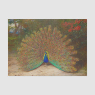 Vintager Pfau der Pfauenpfauen Seidenpapier