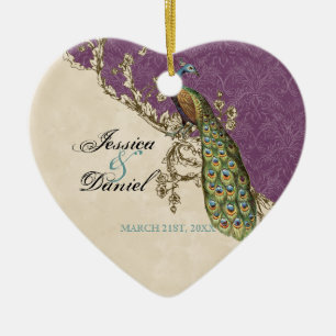 Vintager Pfau & Etchings Weihnachtsschmuck