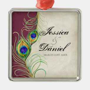 Vintager Pfau & Etchings Weihnachtsschmuck