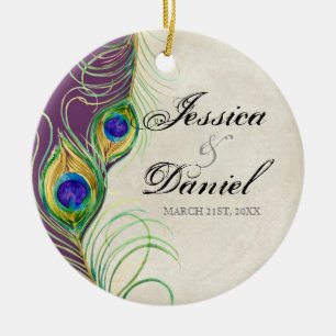 Vintager Pfau & Etchings Weihnachtsschmuck