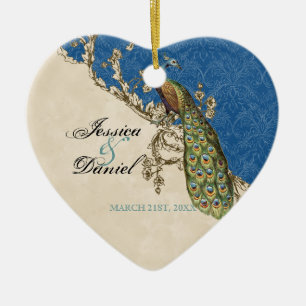 Vintager Pfau & Etchings Weihnachtsschmuck