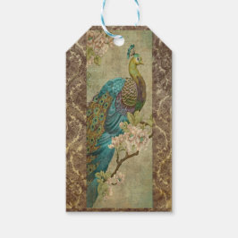 Vintager Pfau Geschenkanhänger