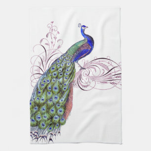 Vintager Pfau Handtuch