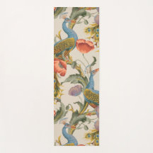 Vintager Pfau mit rosa und Lila Pfauen