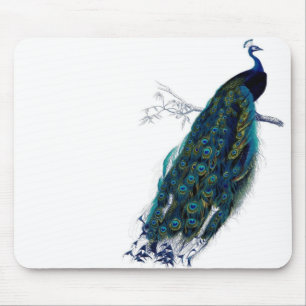 Vintager Pfau Mousepad
