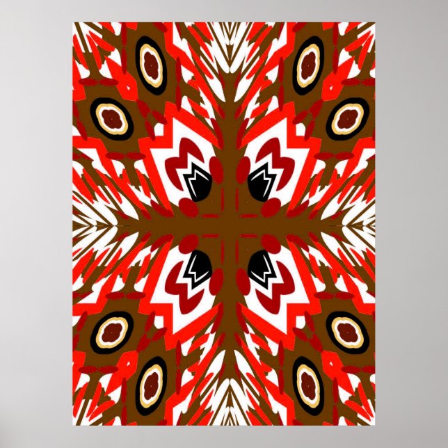 Vintager Pfau Poster (Vorne)