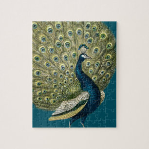 Vintager Pfau Puzzle
