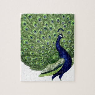 Vintager Pfau Puzzle