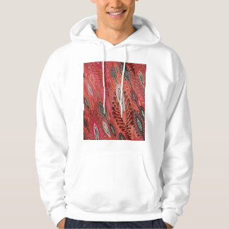 Vintager Pfau Rotes Dekorationsmuster Nahtloses Mu Hoodie
