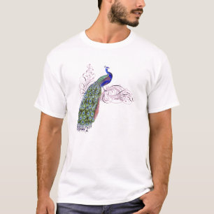 Vintager Pfau T-Shirt