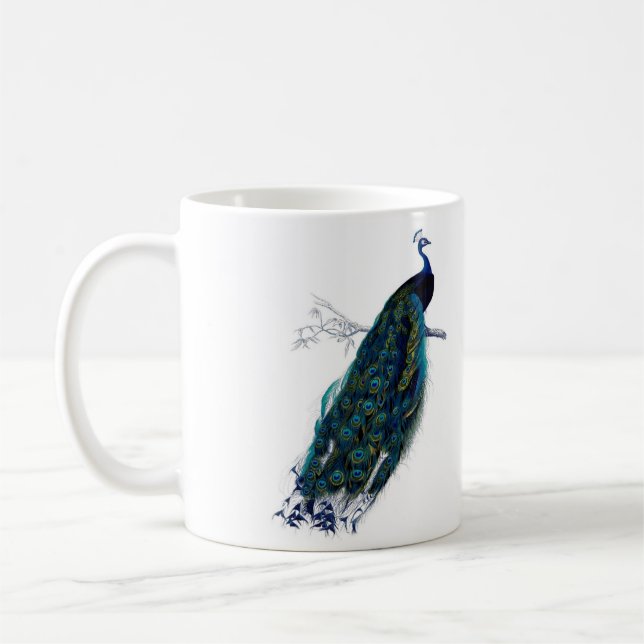 Vintager Pfau Tasse (Links)