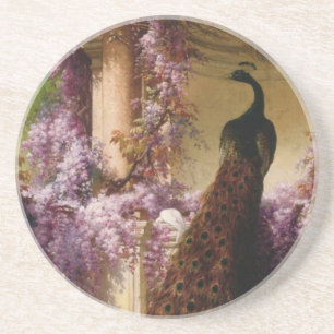 Vintager Pfau Untersetzer