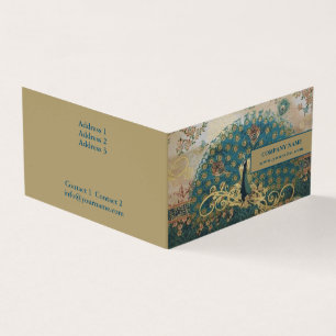 Vintager Pfau - Visitenkarte Visitenkarten