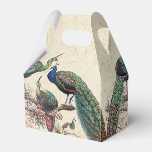 Vintager Pfau-Vogel-Tier-Tier-Bevorzugungs-Kasten Geschenkschachtel