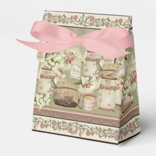 Vintager Pfirsich-Tee u. Geschenkschachtel