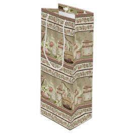 Vintager Pfirsichtee & Rose Weinbeutel Geschenktüte Für Weinflaschen