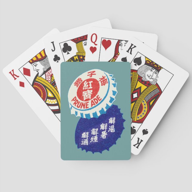 Vintager Pflauensaft Spielkarten (Rückseite)
