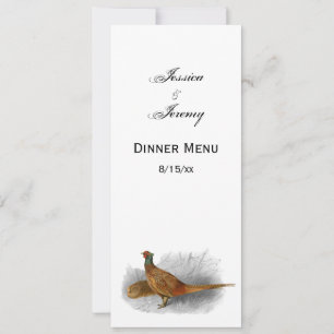 Vintager Pheasant Game Bird Zeichne Farbe 3 Einladung