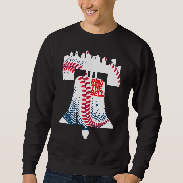 Vintager Philly Ring The Bell Philadelphia Basebal Sweatshirt (Vorderseite)