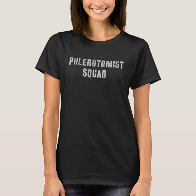 Vintager Phlebotomist Techniker Masked Phlebotomis T-Shirt (Vorderseite)