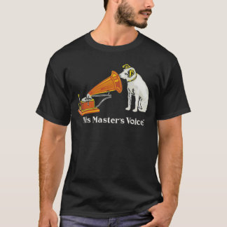 Vintager Phonograph Gramophone Seine Meister Stimm T-Shirt
