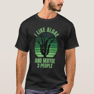 Vintager Phykologe Ich mag Algen und vielleicht 3 T-Shirt