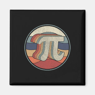 Vintager Pi Day Math 70er 80er Reto Pi Symbol Lehr Magnet