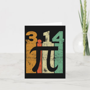 Vintager Pi Day Mathematiklehrer 3.14 Retro Pi Fun Karte