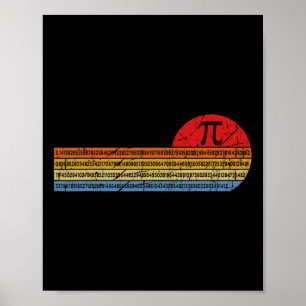 Vintager Pi Tag 3.14 - Funny Mathe Lehrer Student  Poster