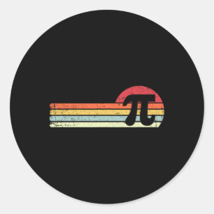 Vintager Pi Tag 3.14 Witzige Lehrer Schüler/innen  Runder Aufkleber