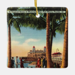 Vintager Pier Ft Myers Ornament