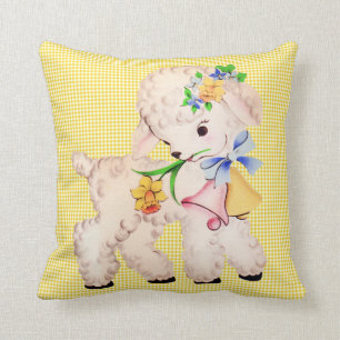 Vintager PILLOW DER EASTERLAMB Kissen