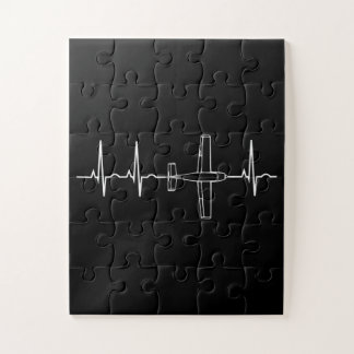Vintager Pilot Fluglärm Herzgeschenk Puzzle