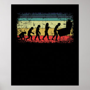 Vintager Pinball Evolution Pinball Retro Poster