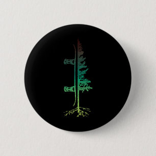 Vintager Pine Snowboarder Snowboarder Flieger Gi Button