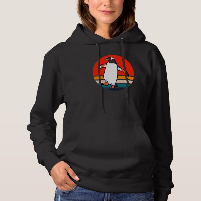 Vintager Pinguin Hoodie (Vorderseite)