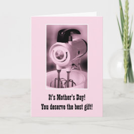 Vintager Pink Mixer Happy Mother Day Spaß Karte