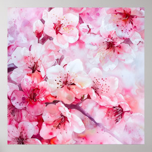 Vintager Pink-Pink-Petal-Blossom Poster