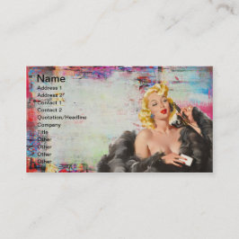Vintager Pinup Grunge Visitenkarte