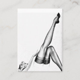 Vintager Pinup Pinup Strumpf Visitenkarte