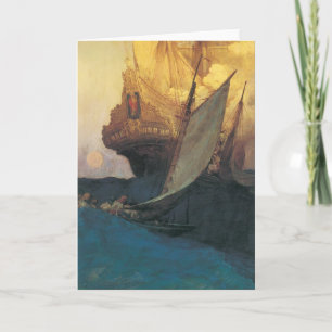 Vintager Pirat, Angriff auf eine Galerie von Howar Karte