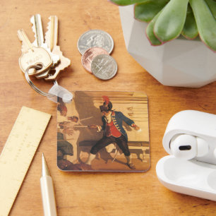 Vintager Piratenkapitän, Schwertkampf von NC Wyeth Schlüsselanhänger